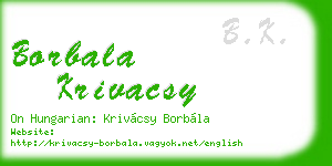 borbala krivacsy business card