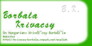 borbala krivacsy business card
